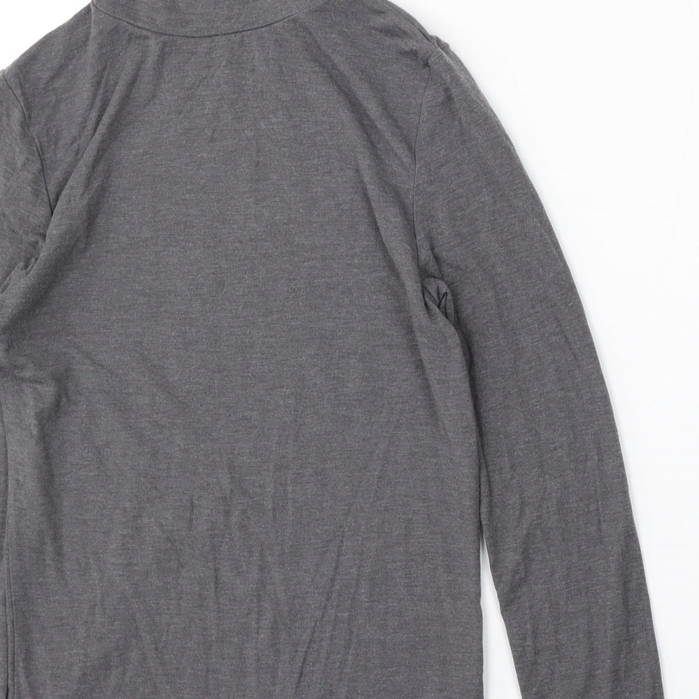 Redherring Womens Grey Mock Neck  Polyester Pullover Jumper Size 10