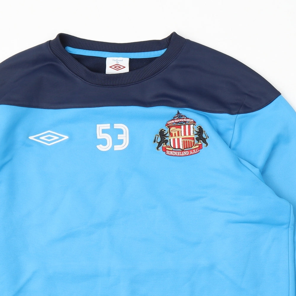 Umbro Mens Blue  Polyester Pullover Sweatshirt Size XL   - Sunderland AFC
