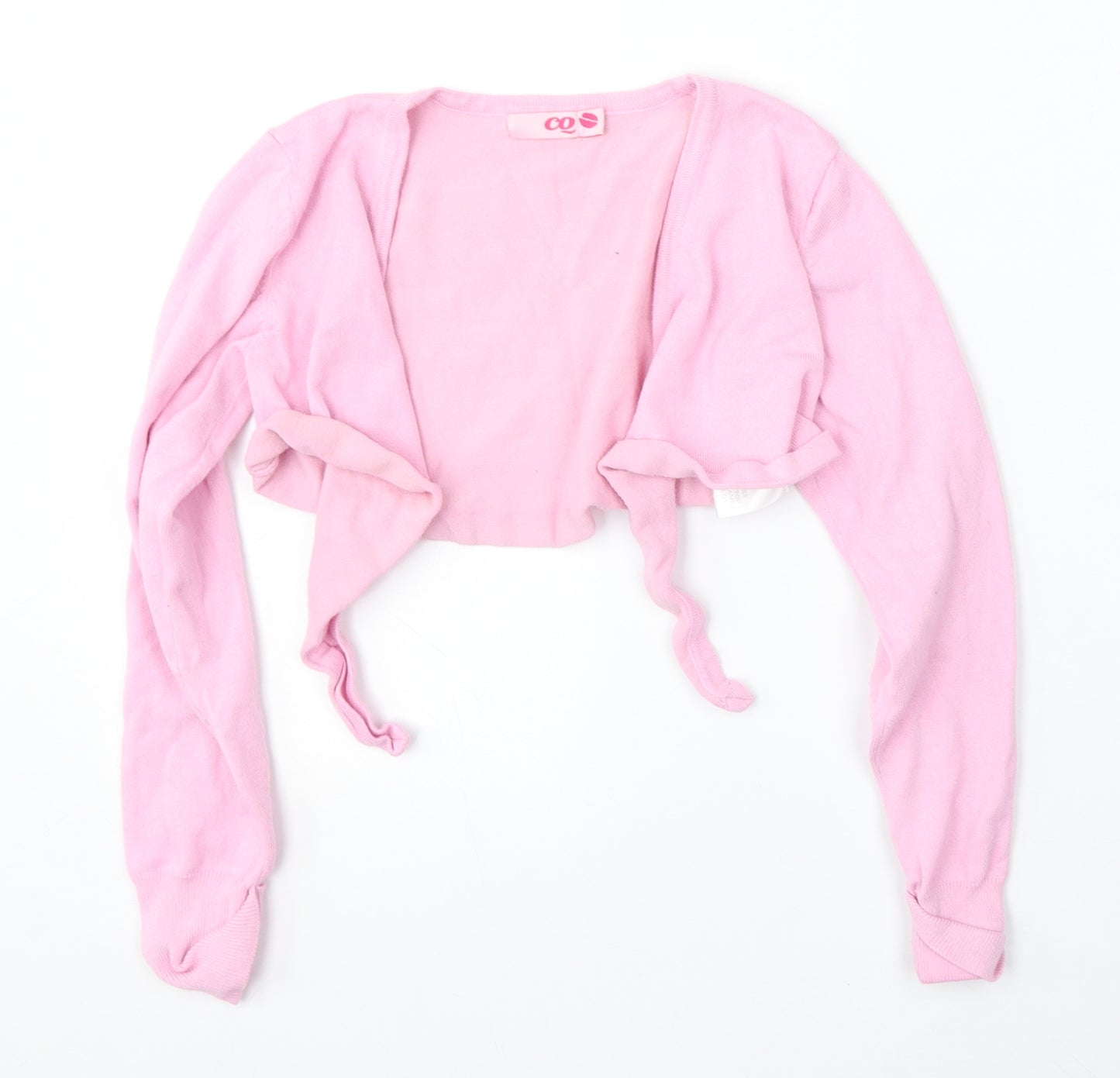 CQ Girls Pink V-Neck  Cotton Cardigan Jumper Size 10-11 Years