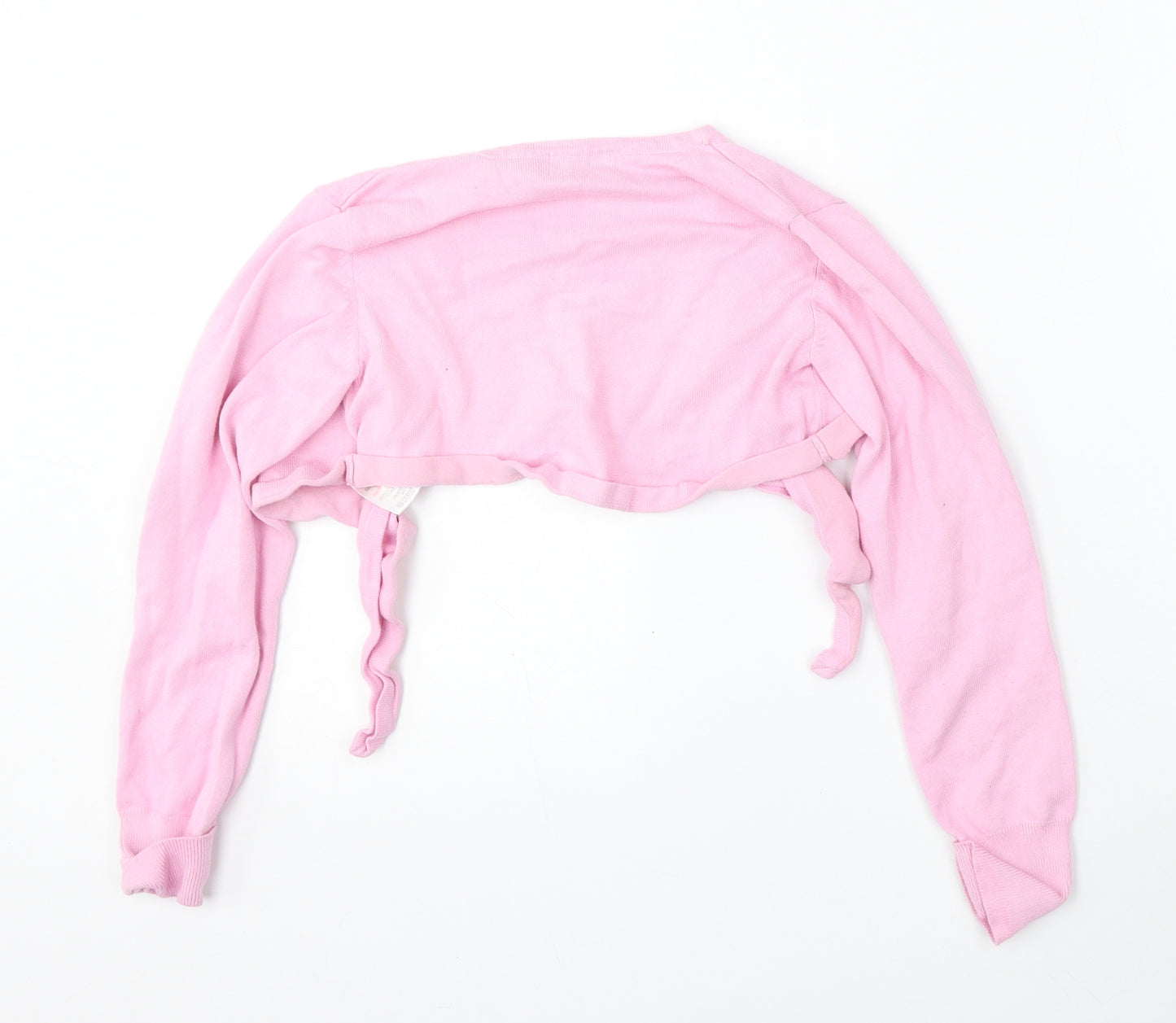 CQ Girls Pink V-Neck  Cotton Cardigan Jumper Size 10-11 Years