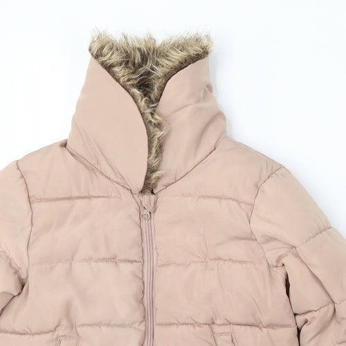 QD Girls Pink   Jacket  Size 7-8 Years  Zip