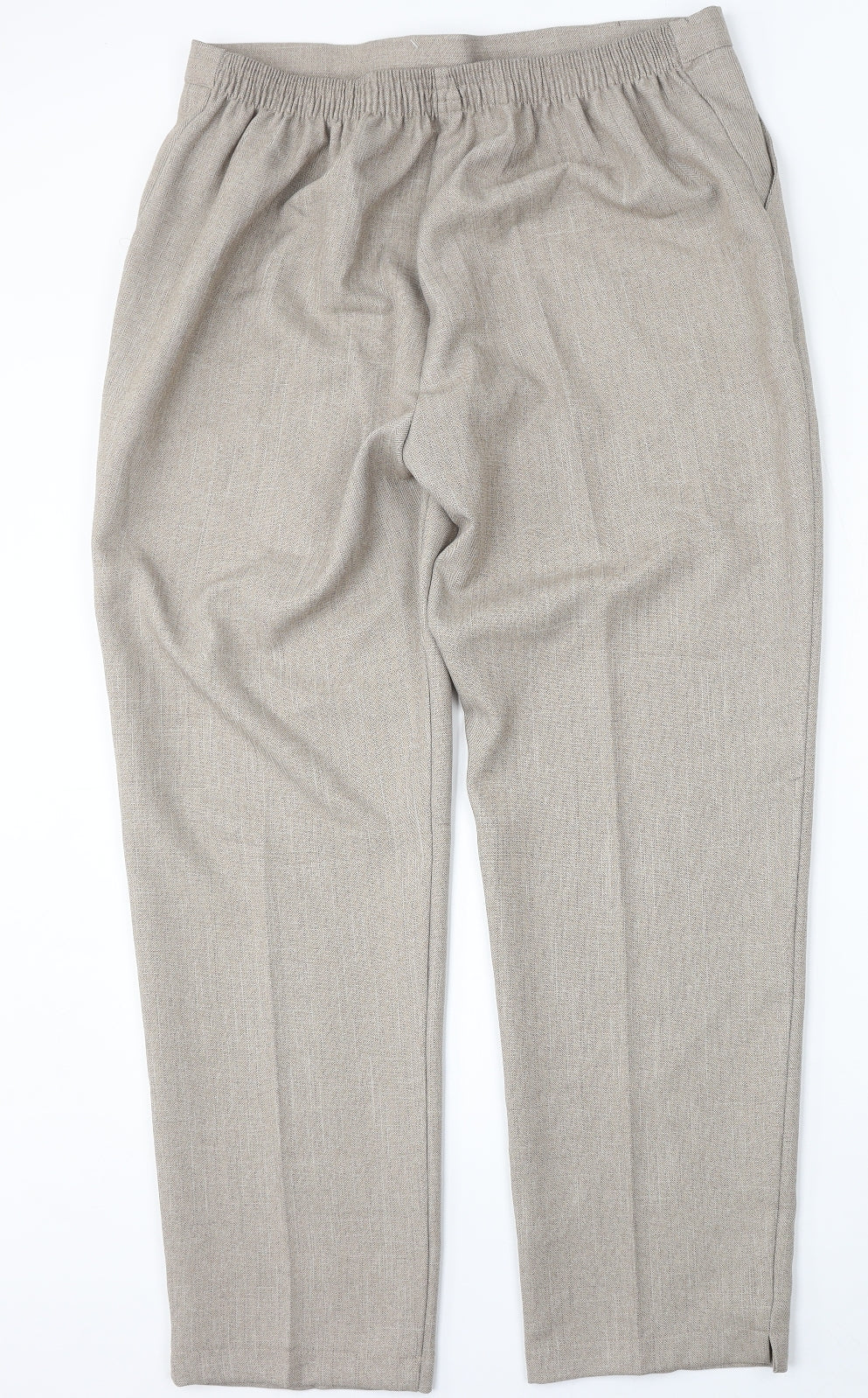 Emma Collection Womens Beige  Polyester Trousers  Size 20 L31 in Regular
