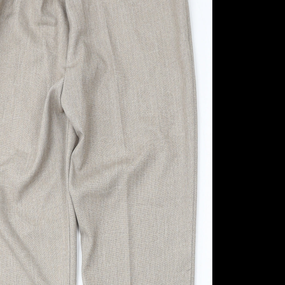 Emma Collection Womens Beige  Polyester Trousers  Size 20 L31 in Regular