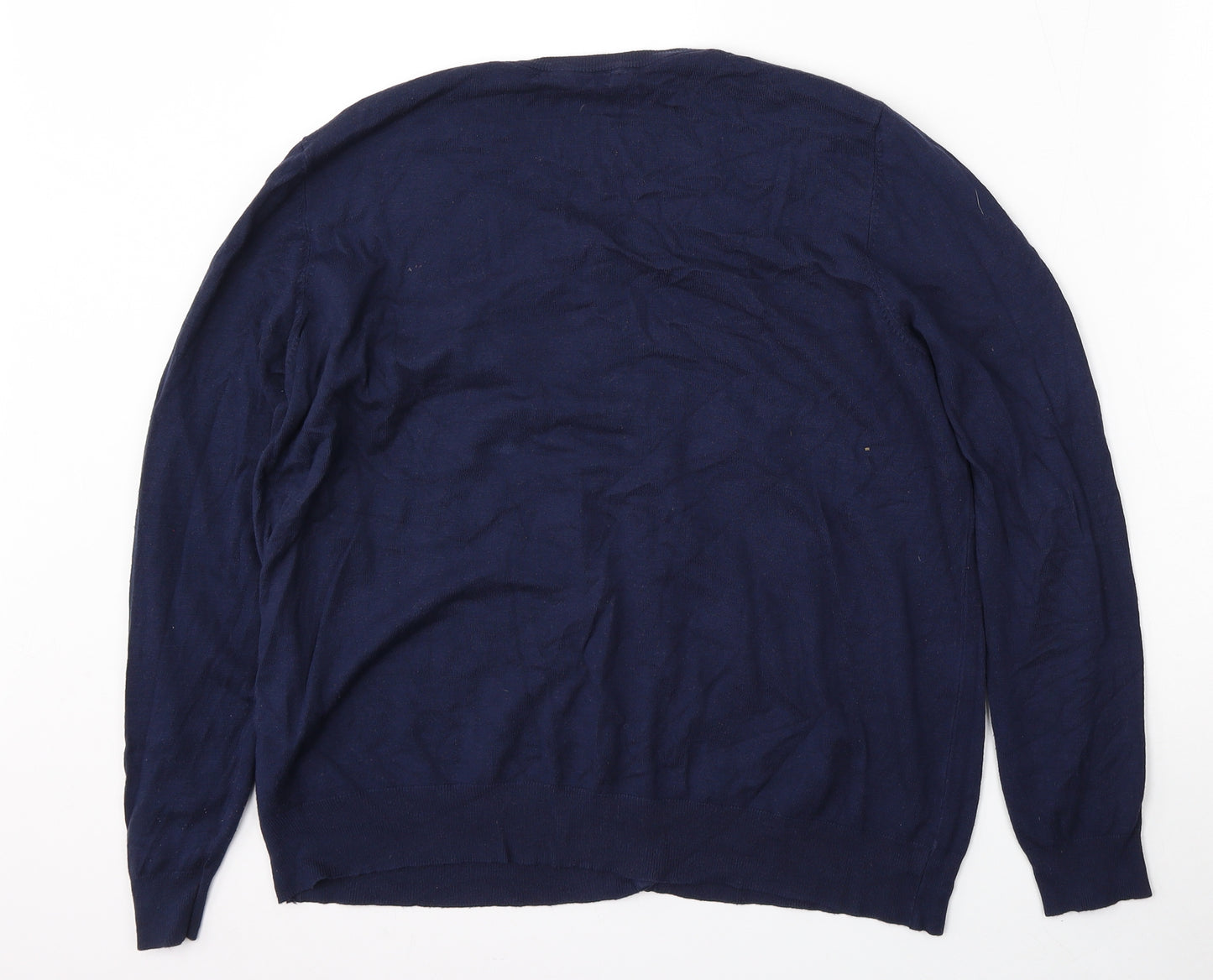 George Womens Blue Round Neck  Viscose Cardigan Jumper Size 20