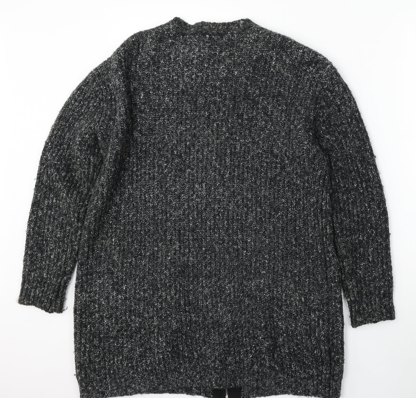 Atmosphere Womens Grey Round Neck  Acrylic Cardigan Jumper Size 14
