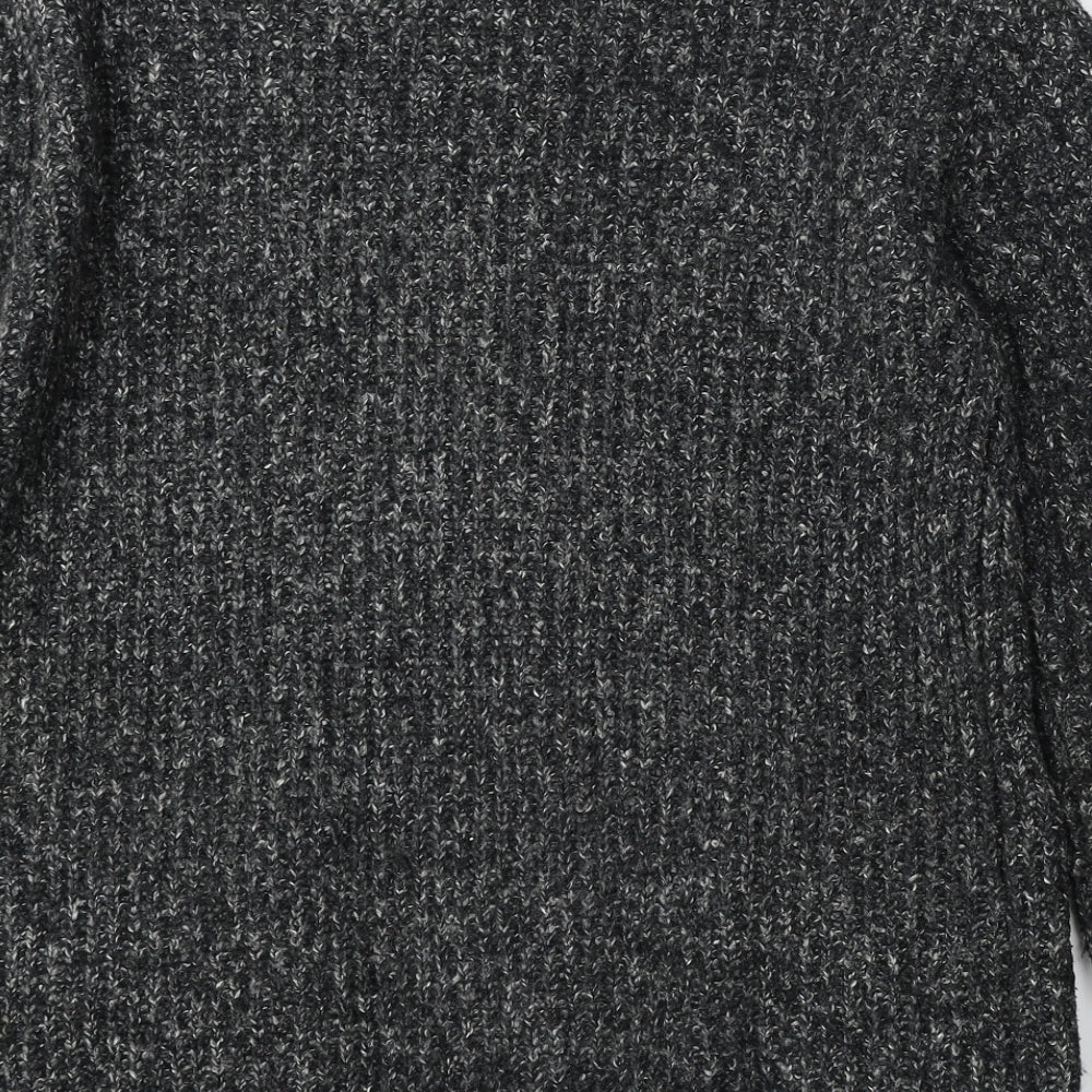Atmosphere Womens Grey Round Neck  Acrylic Cardigan Jumper Size 14