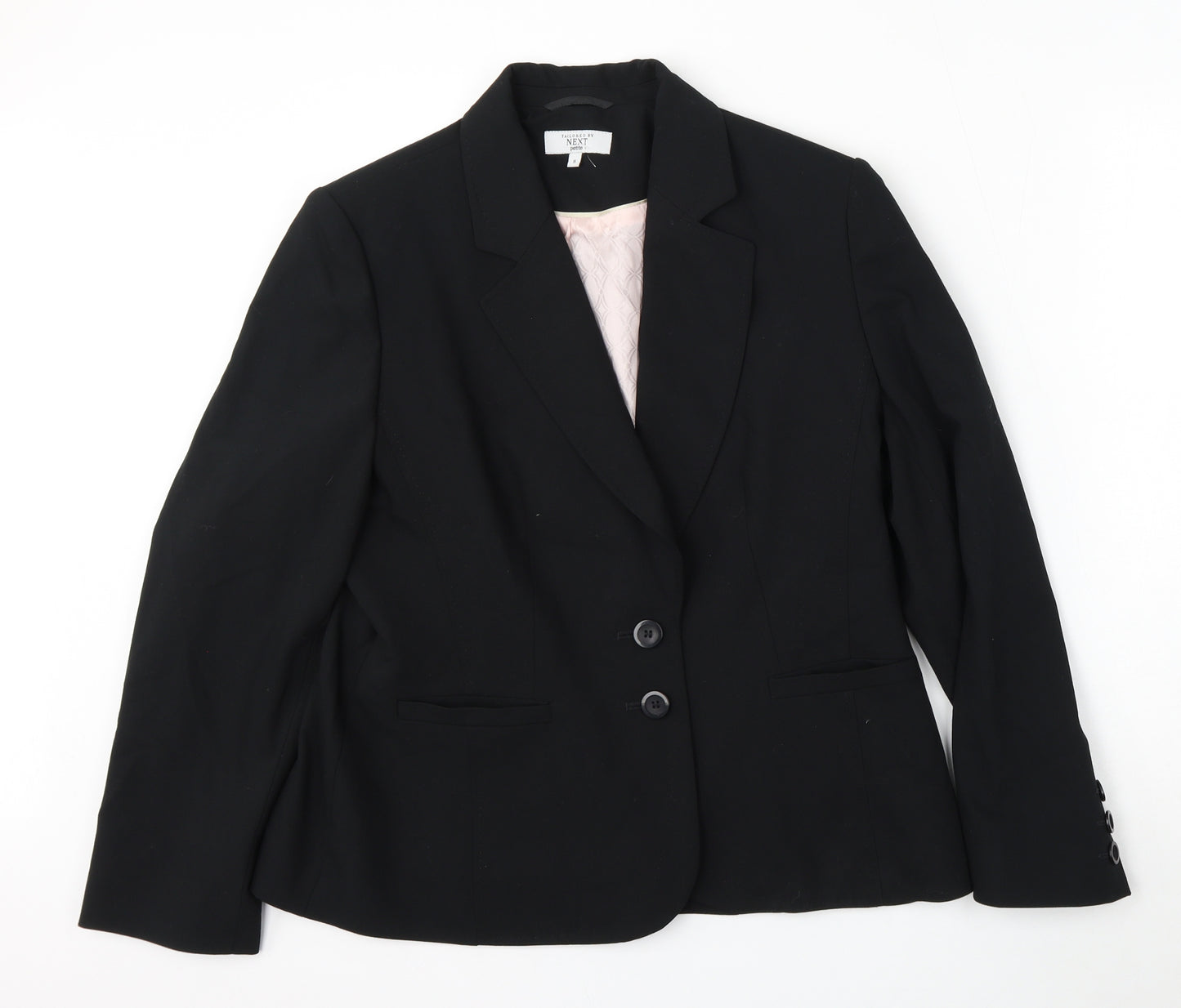 NEXT Womens Black  Polyester Jacket Suit Size 16