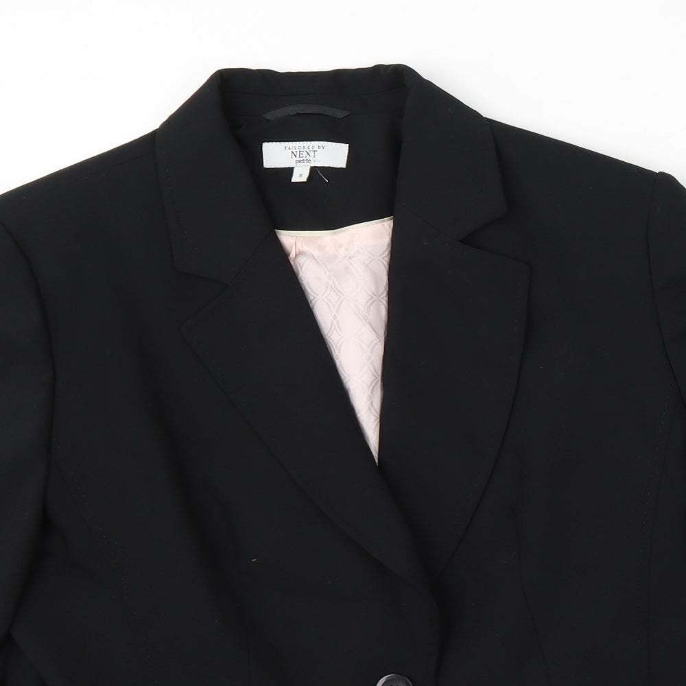 NEXT Womens Black  Polyester Jacket Suit Size 16