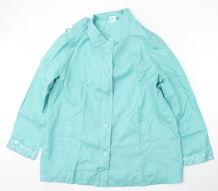 Anne De Lancay Womens Blue Jacket Size L