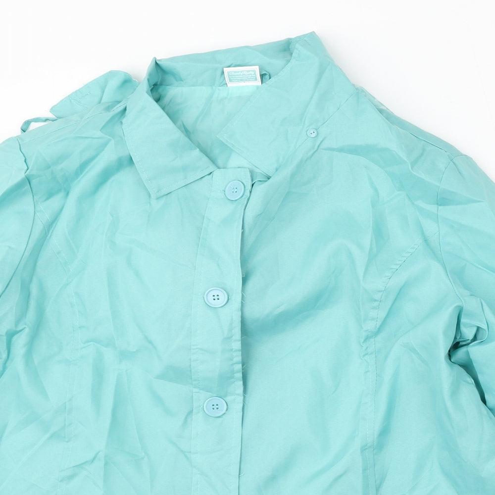 Anne De Lancay Womens Blue   Jacket  Size L