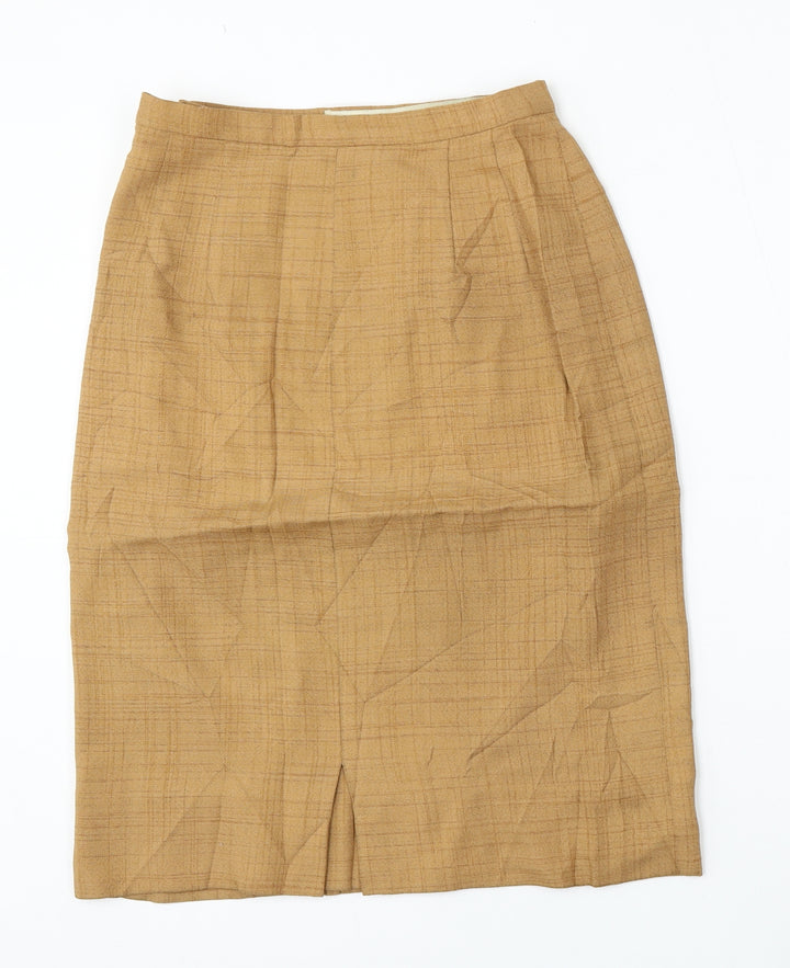 Rensor Womens Beige  Polyester Straight & Pencil Skirt Size 28 in