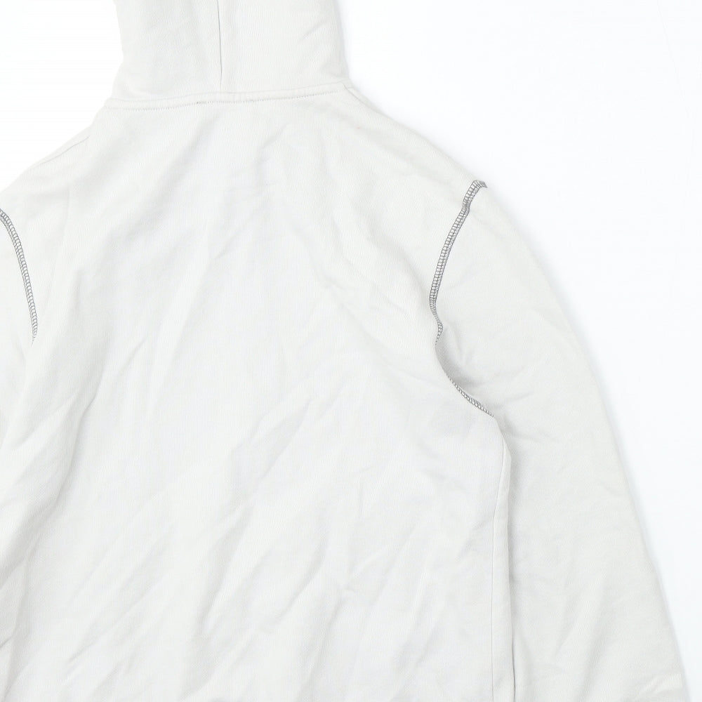 Kangol Womens Grey  Cotton Full Zip Hoodie Size S  Zip
