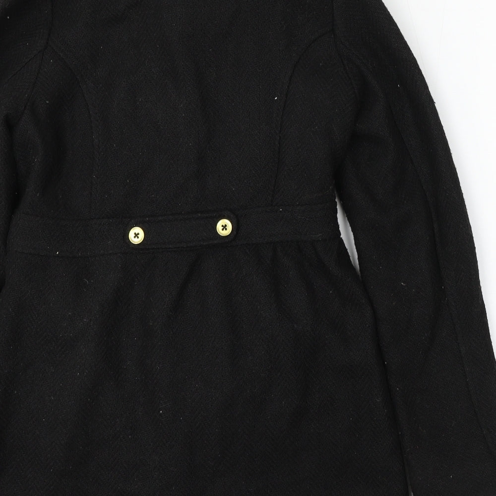 H&M Girls Black   Jacket  Size 14 Years  Button
