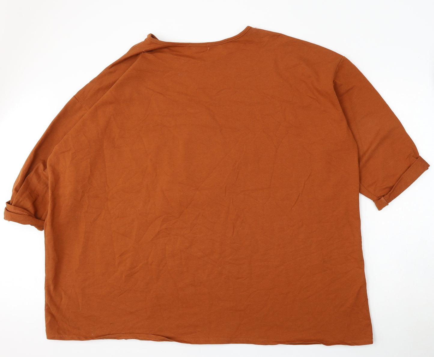 Made in Italy Womens Brown  Cotton Pullover Sweatshirt Size XL