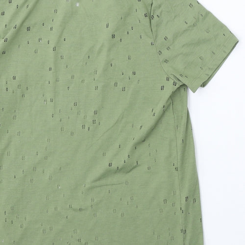 River Island Womens Green  Polyester Basic T-Shirt Size 8 Round Neck