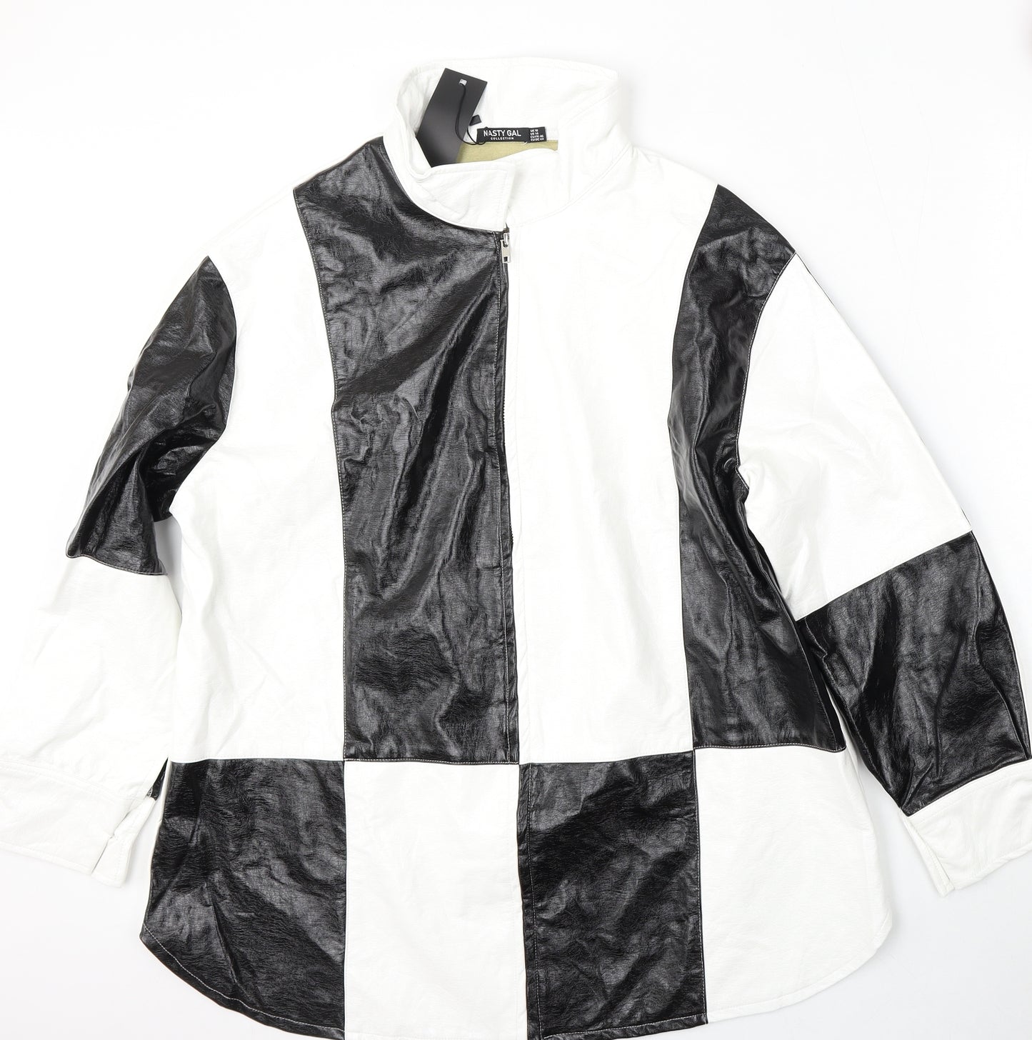 Nasty Gal Womens White   Jacket  Size 18  Zip