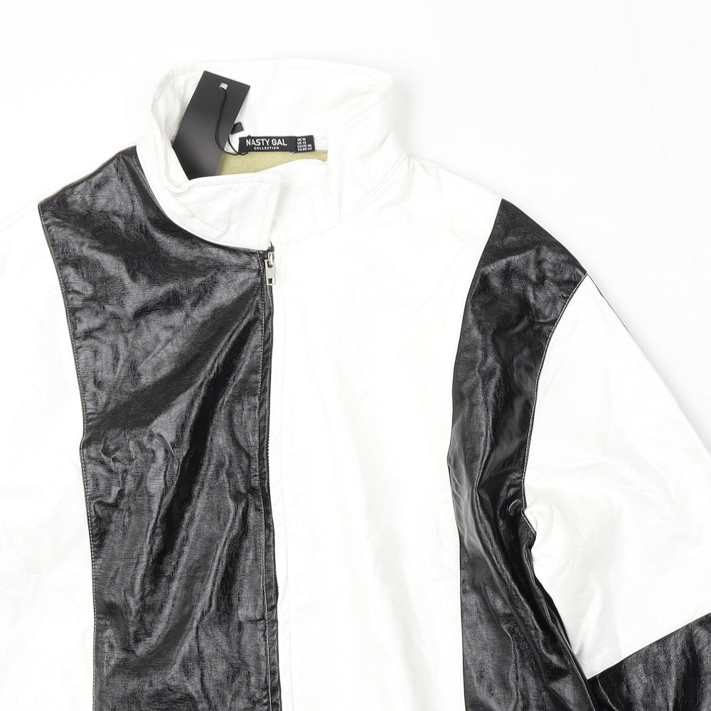 Nasty Gal Womens White   Jacket  Size 18  Zip