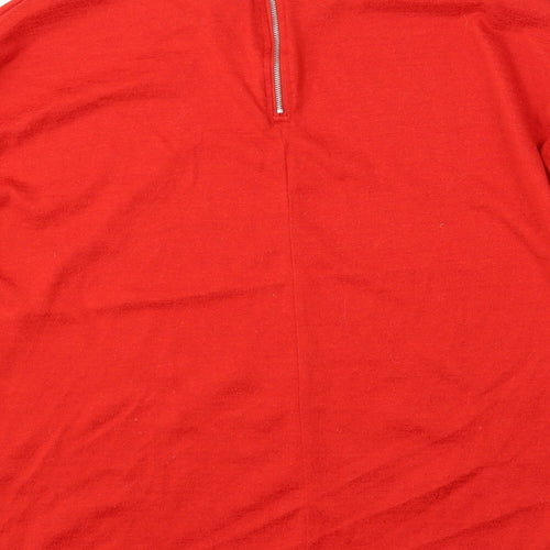 Primark Womens Red Round Neck  Polyester Pullover Jumper Size 12