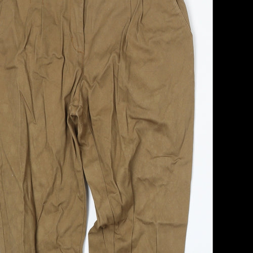 River Island Womens Brown  Cotton Trousers  Size 12 L25 in Regular