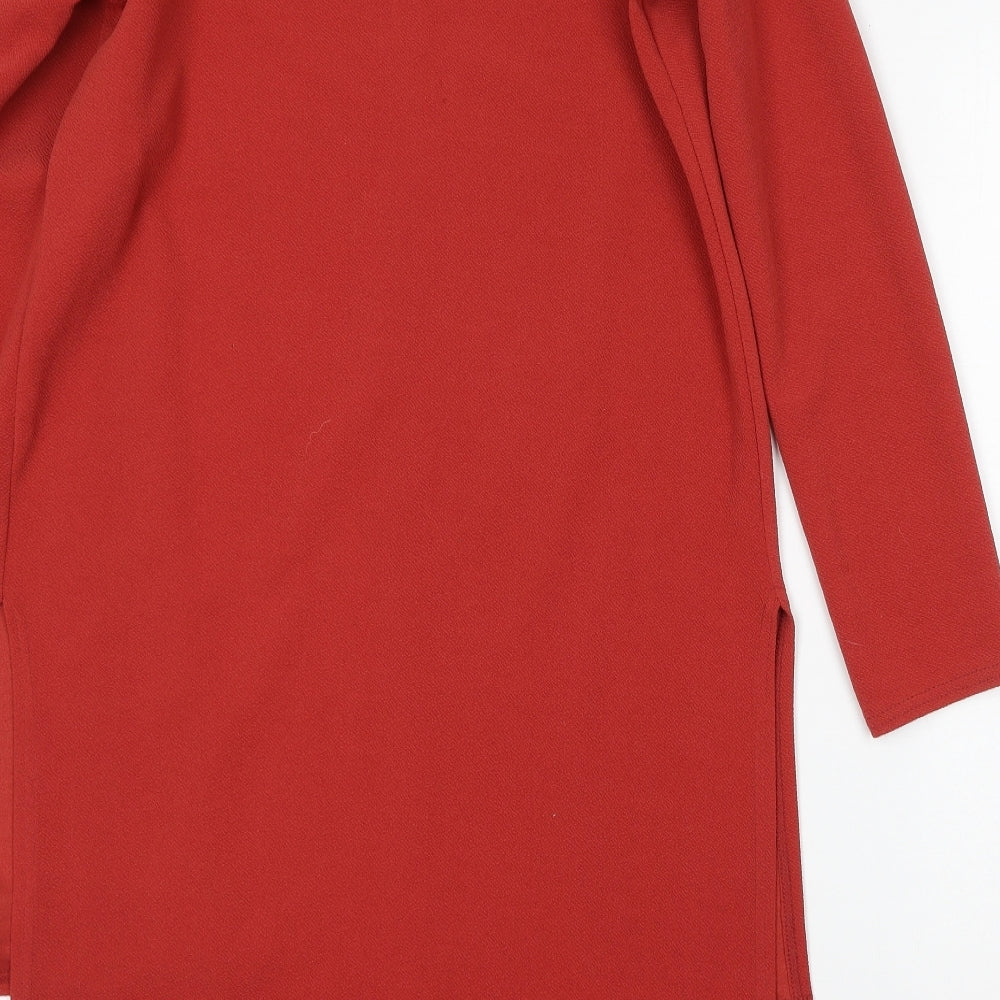 Boohoo Womens Red V-Neck  Polyester Cardigan Jumper Size S