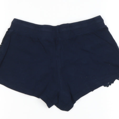 Primark Womens Blue  Cotton Hot Pants Shorts Size 6  Regular