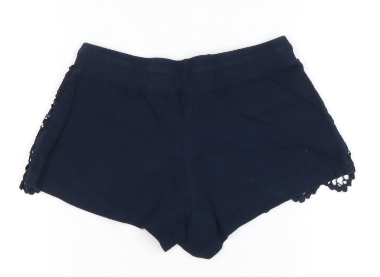 Primark Womens Blue  Cotton Hot Pants Shorts Size 6  Regular