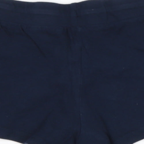 Primark Womens Blue  Cotton Hot Pants Shorts Size 6  Regular