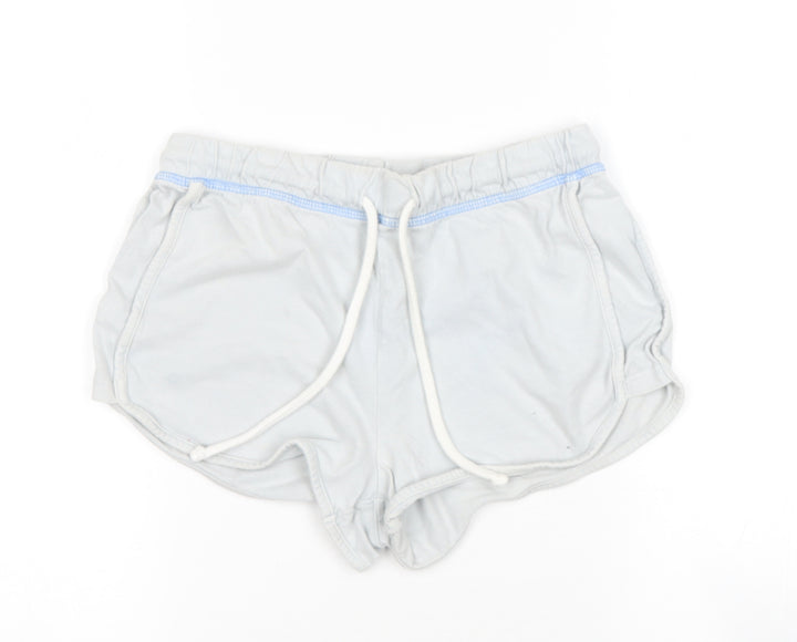 Topshop Womens Blue  Cotton Hot Pants Shorts Size 6  Regular