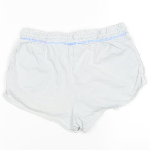 Topshop Womens Blue  Cotton Hot Pants Shorts Size 6  Regular