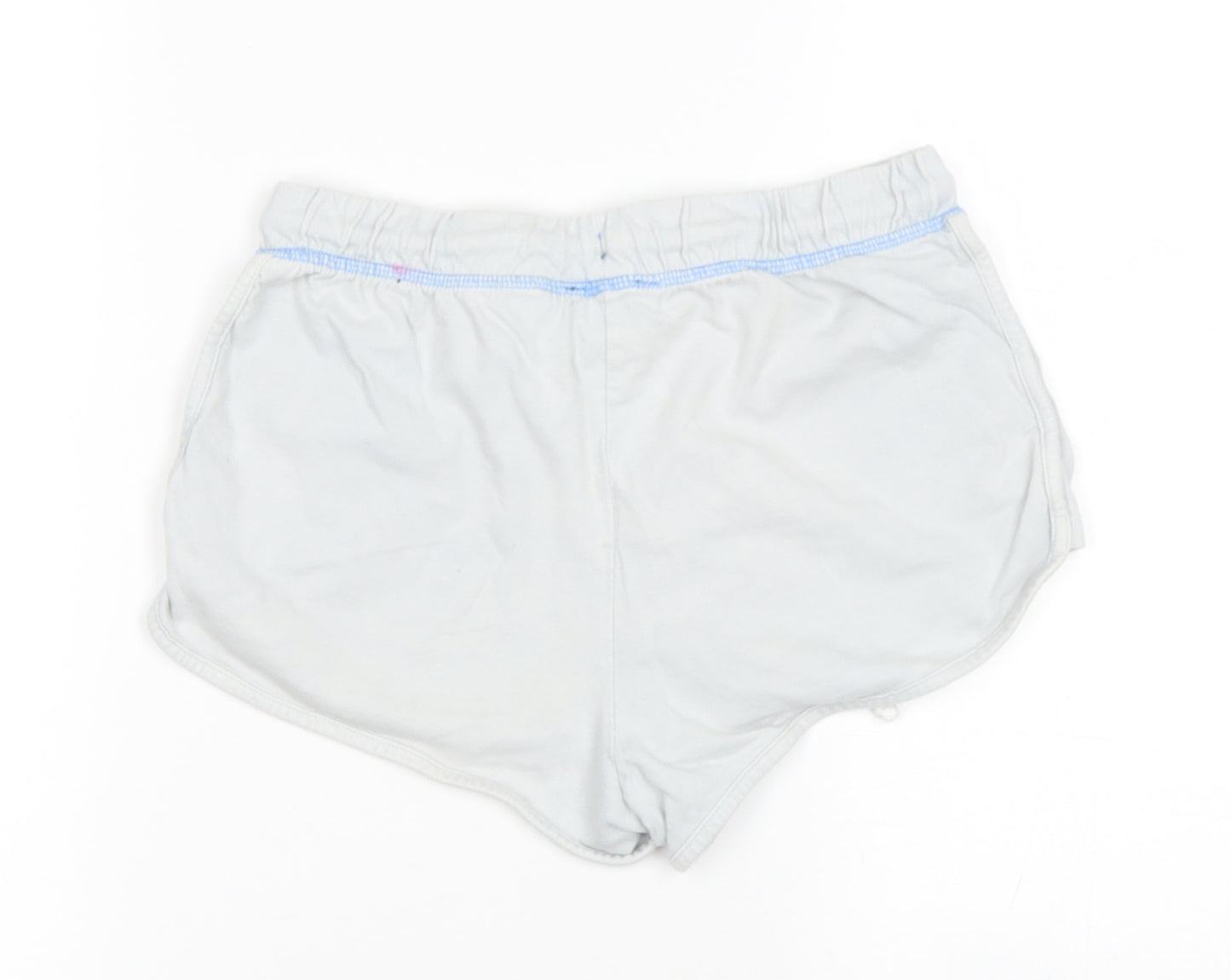 Topshop Womens Blue  Cotton Hot Pants Shorts Size 6  Regular