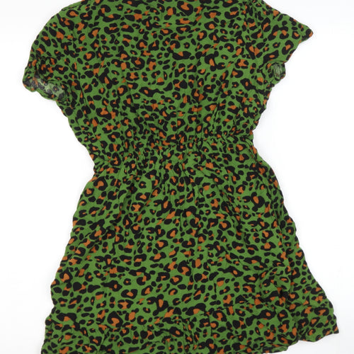 REWOEN Womens Green  Cotton Skater Dress  Size S