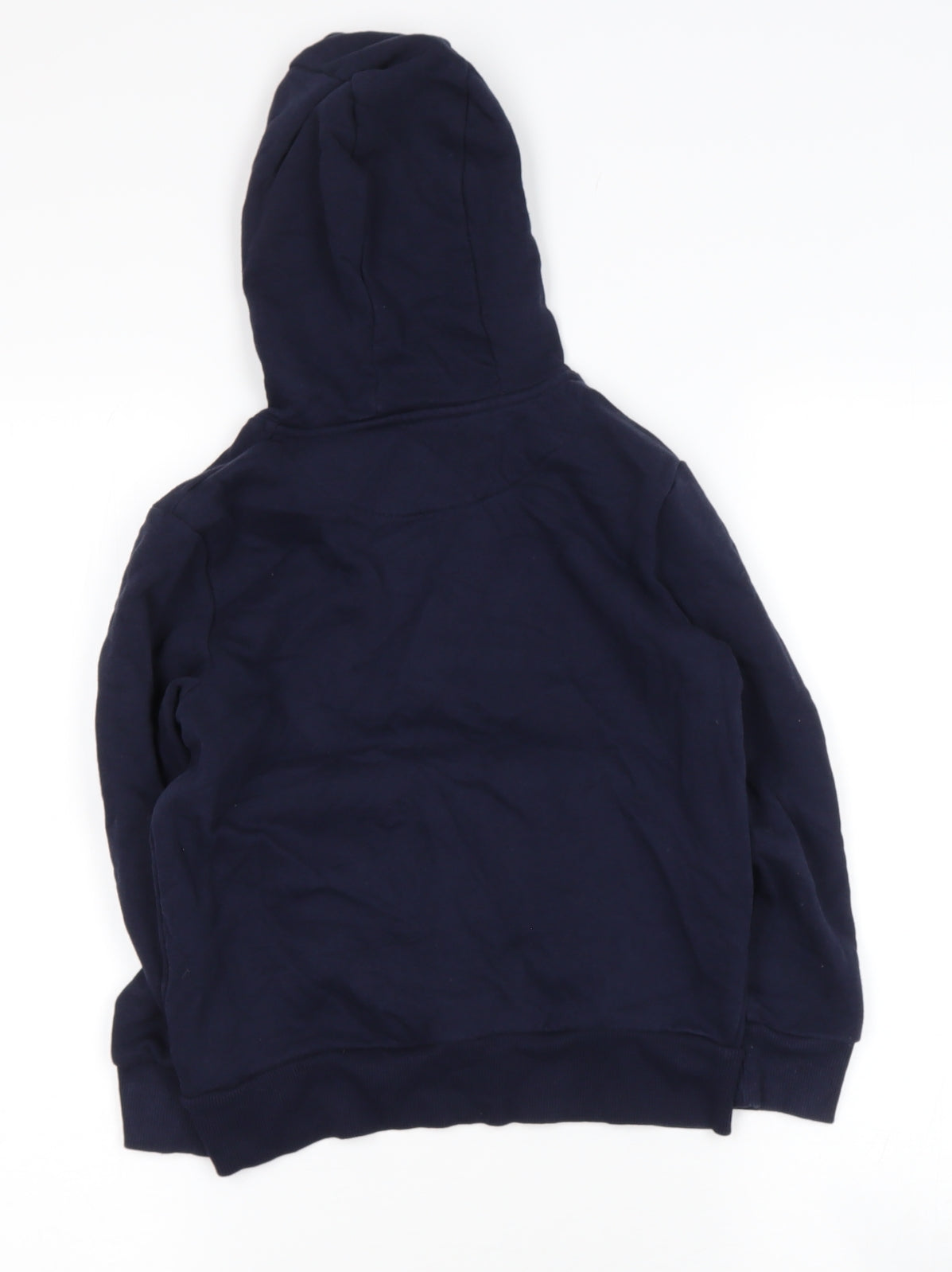 Marks and Spencer Boys Blue  Cotton Blend Pullover Hoodie Size 7-8 Years