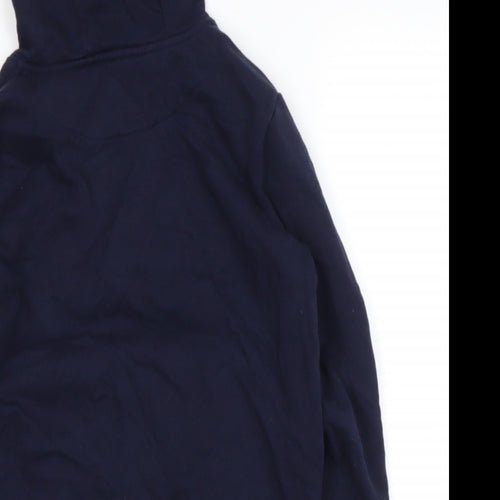 Marks and Spencer Boys Blue  Cotton Blend Pullover Hoodie Size 7-8 Years
