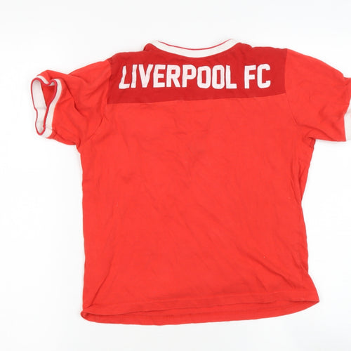 Liverpool FC Boys Red  Cotton Pullover T-Shirt Size 9-10 Years Round Neck