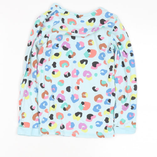 marks  Girls Blue  Cotton Basic Polo Size 5-6 Years Round Neck