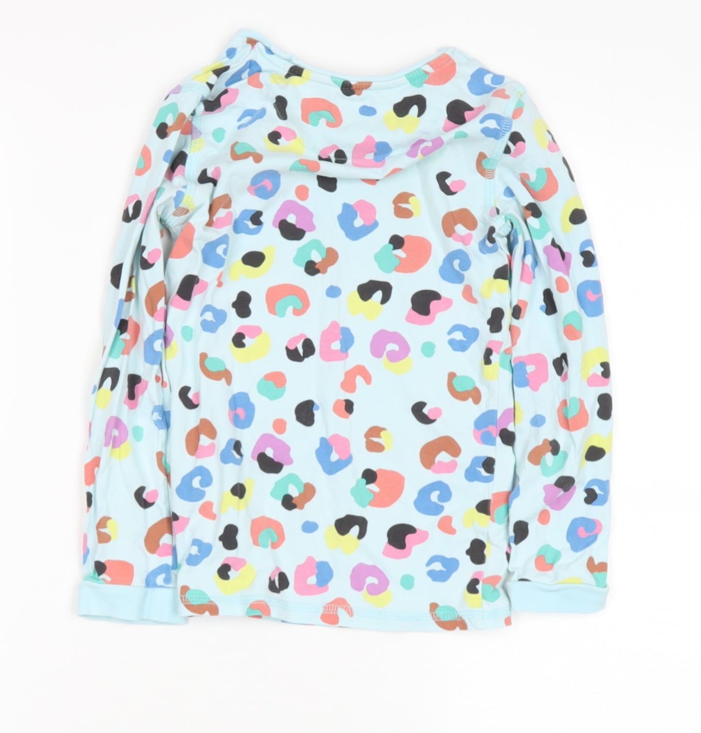 marks  Girls Blue  Cotton Basic Polo Size 5-6 Years Round Neck