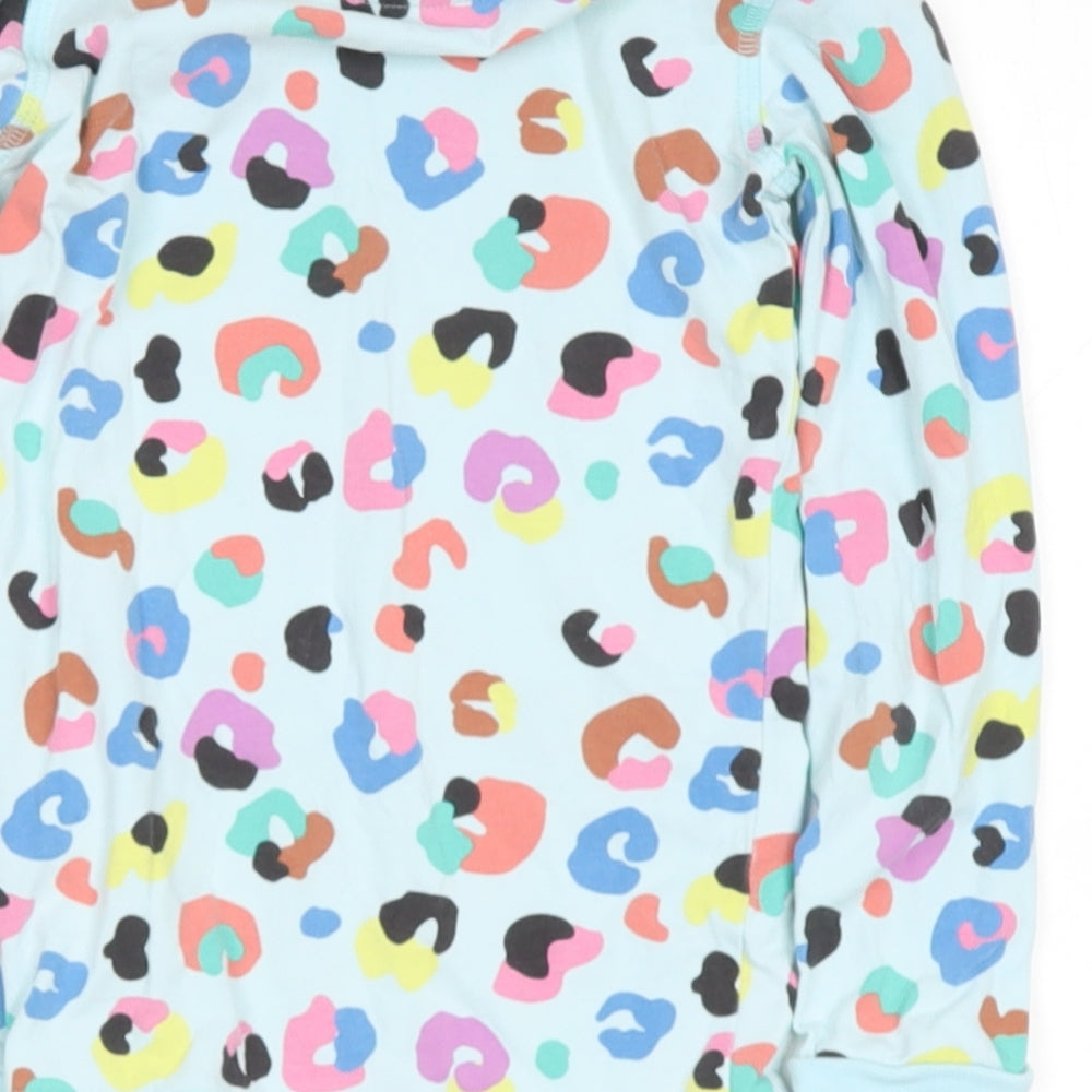 marks  Girls Blue  Cotton Basic Polo Size 5-6 Years Round Neck