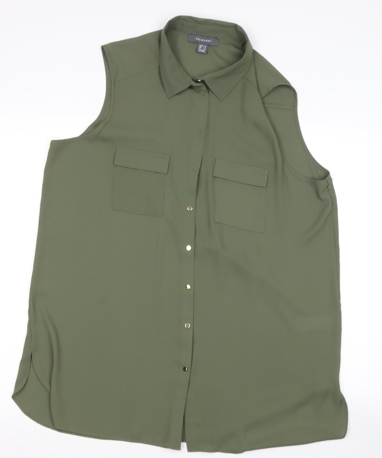 Primark Womens Green  Polyester Basic  Size 16 Collared
