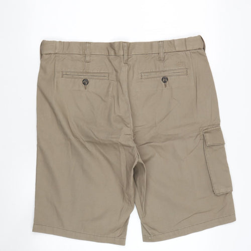 Lincoln Mens Beige  Cotton Cargo Shorts Size 36 L11 in Regular