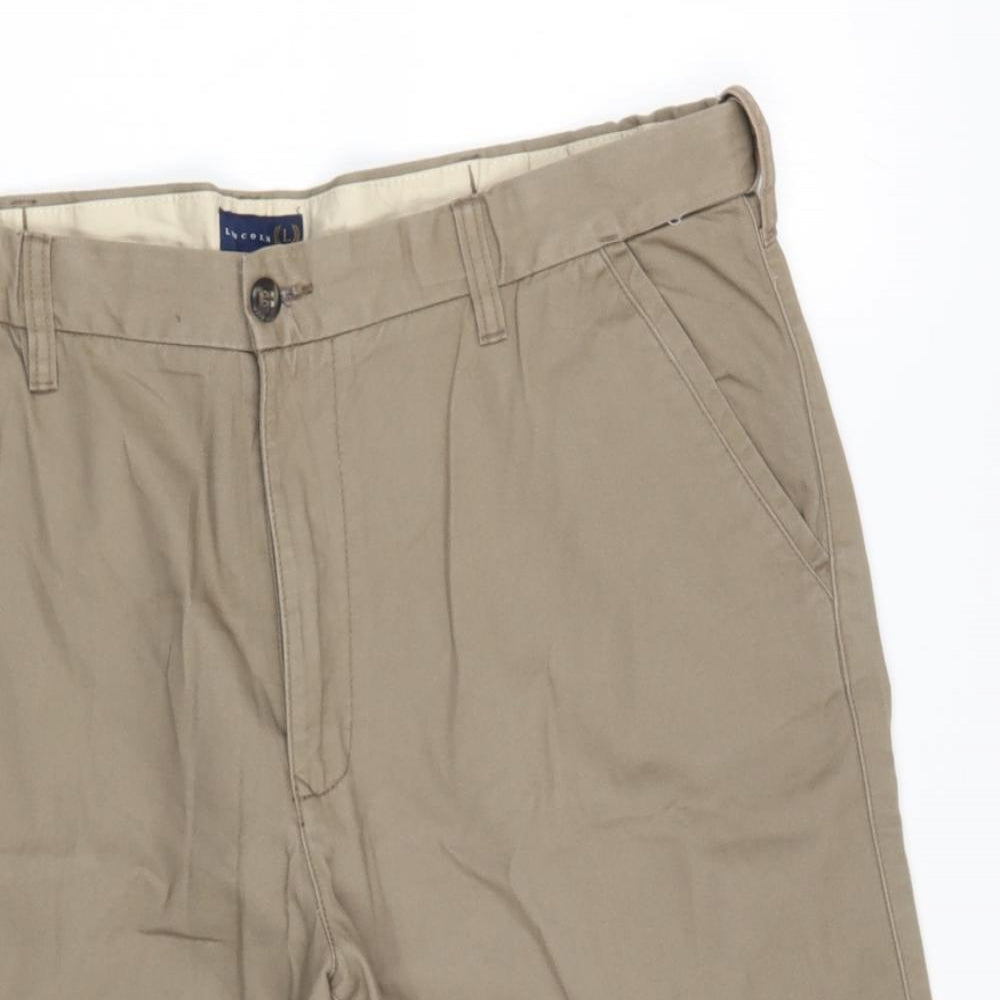 Lincoln Mens Beige  Cotton Cargo Shorts Size 36 L11 in Regular