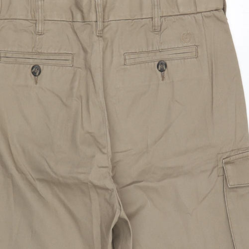 Lincoln Mens Beige  Cotton Cargo Shorts Size 36 L11 in Regular