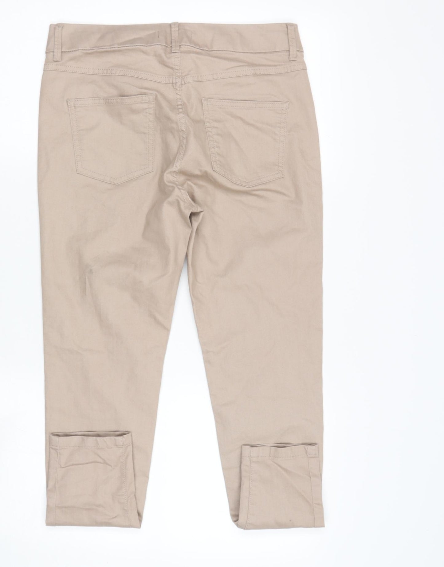 MARKS Womens Beige  Cotton Mom Jeans Size 12 L26 in Regular