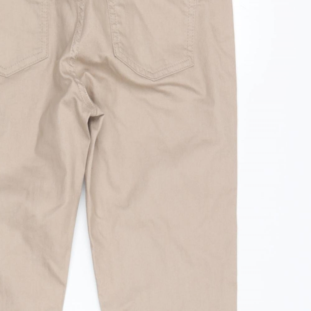 MARKS Womens Beige  Cotton Mom Jeans Size 12 L26 in Regular