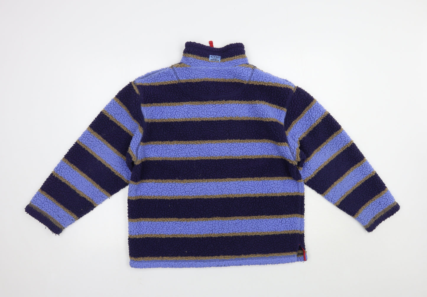 Tiny Tyrwhitt Boys Blue Striped Polyester Pullover Sweatshirt Size 11-12 Years  Zip