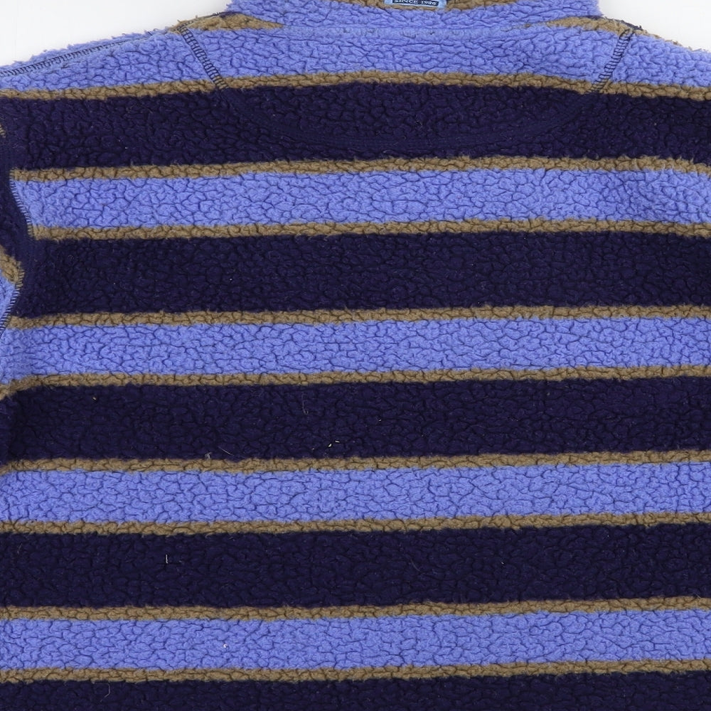 Tiny Tyrwhitt Boys Blue Striped Polyester Pullover Sweatshirt Size 11-12 Years  Zip