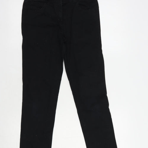 NEXT Girls Black  Cotton Skinny Jeans Size 13 Years  Regular Button