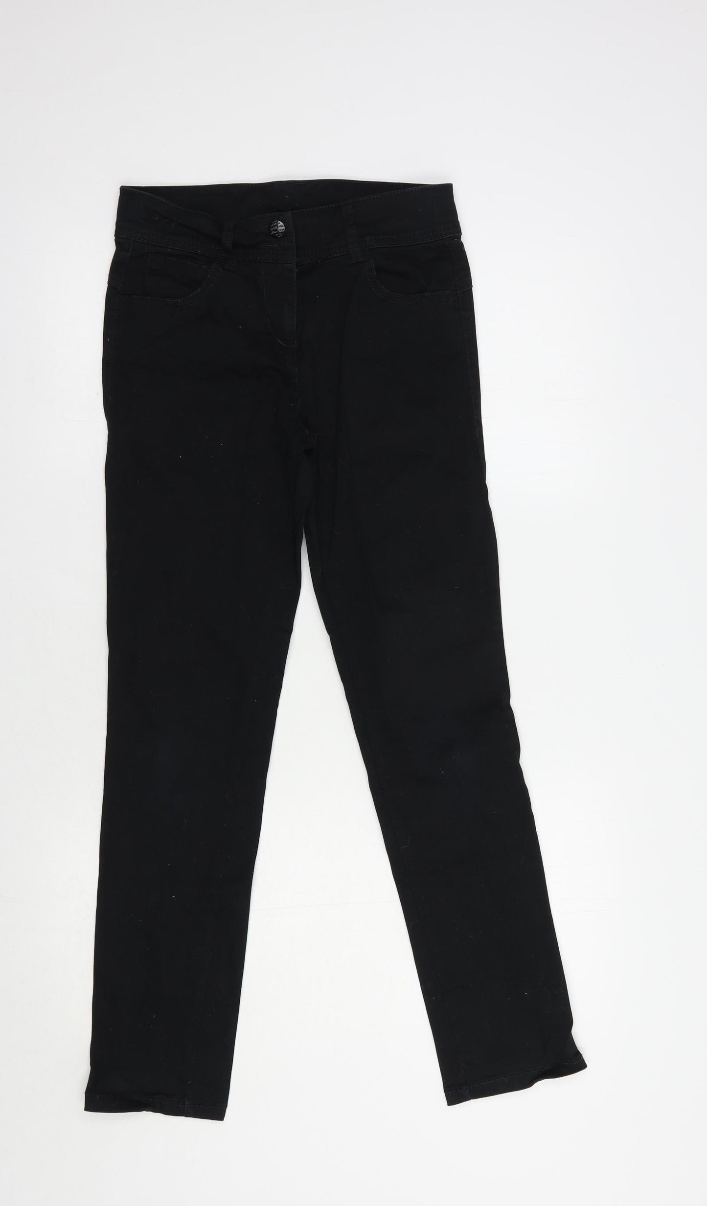 NEXT Girls Black  Cotton Skinny Jeans Size 13 Years  Regular Button