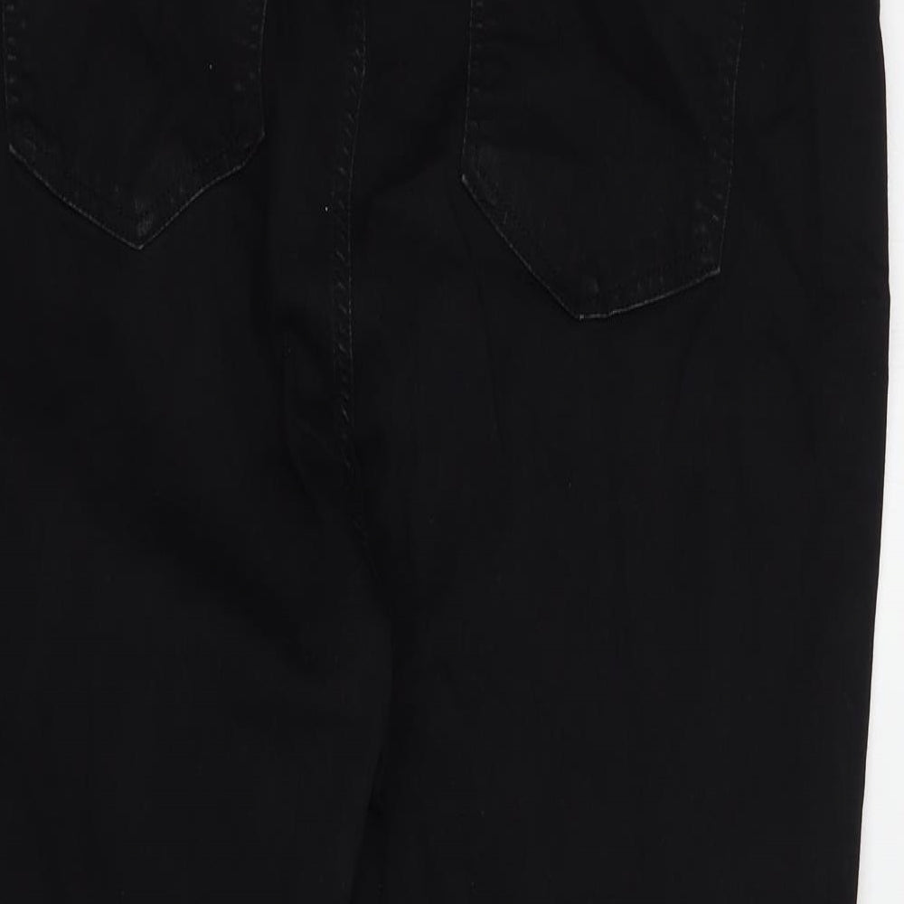 George Womens Black  Cotton Cropped Jeans Size 22 L25 in Regular Button