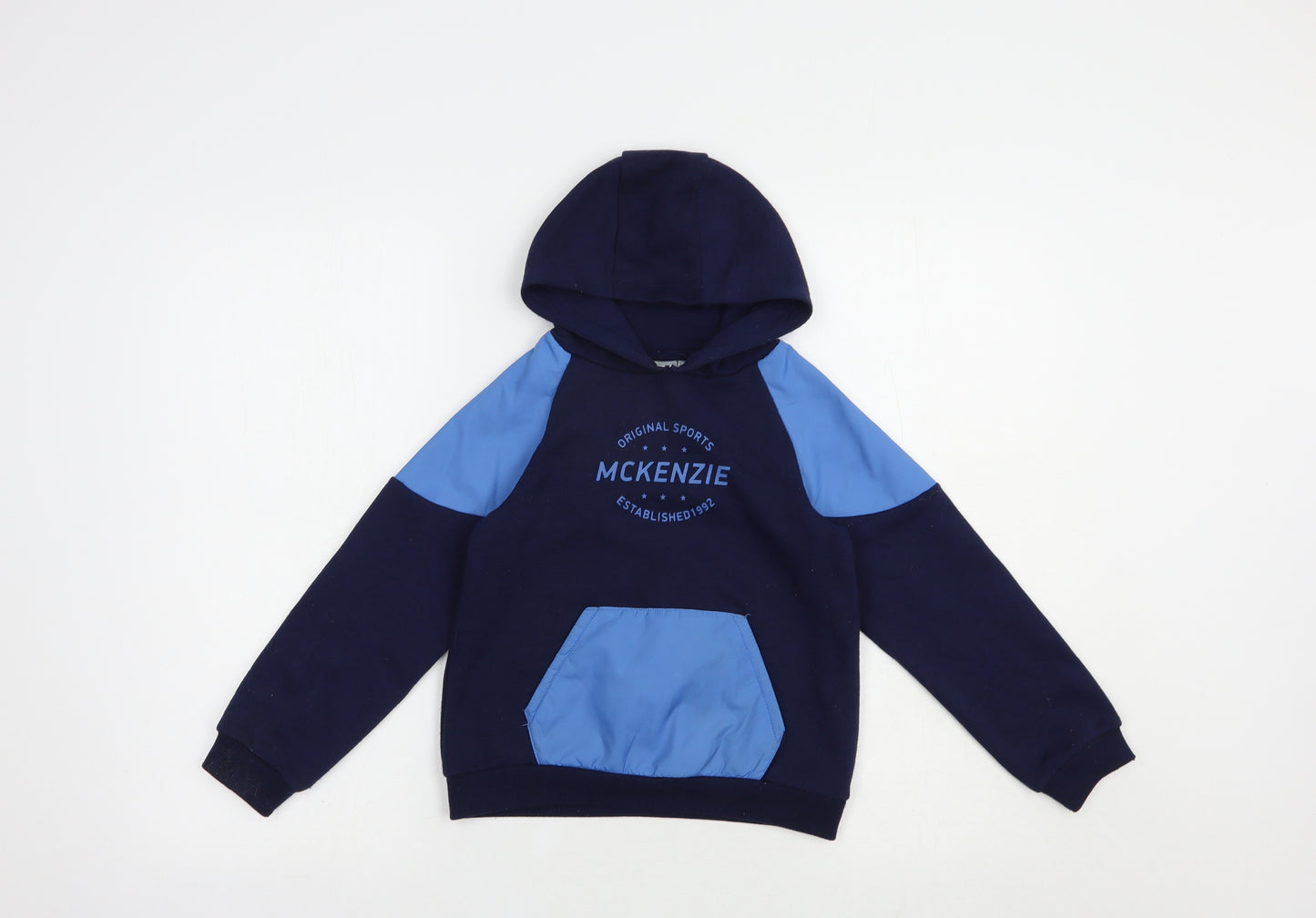 McKenzie Boys Blue  Cotton Pullover Hoodie Size 7-8 Years  Pullover