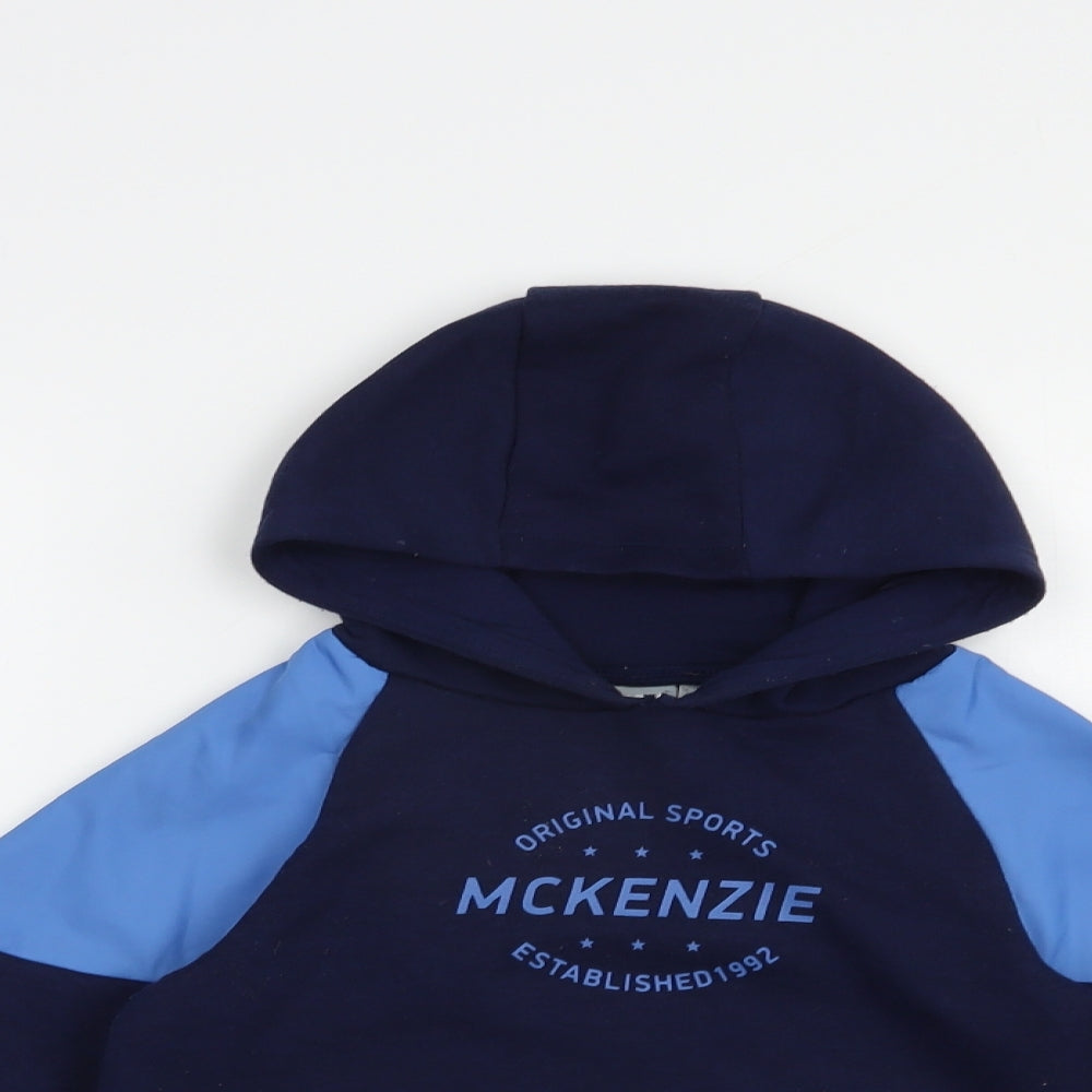 McKenzie Boys Blue  Cotton Pullover Hoodie Size 7-8 Years  Pullover